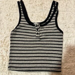 Black and grey striped tank